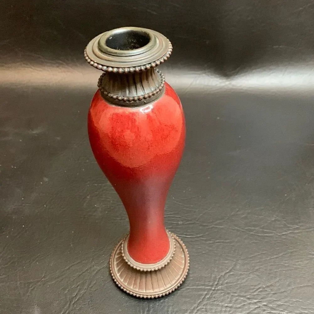 PartyLite Moroccan Spice Taper Holder 9 Inches Tall Heavy Oriental Decoration